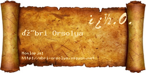 Ábri Orsolya névjegykártya