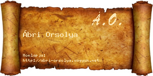 Ábri Orsolya névjegykártya