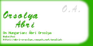 orsolya abri business card
